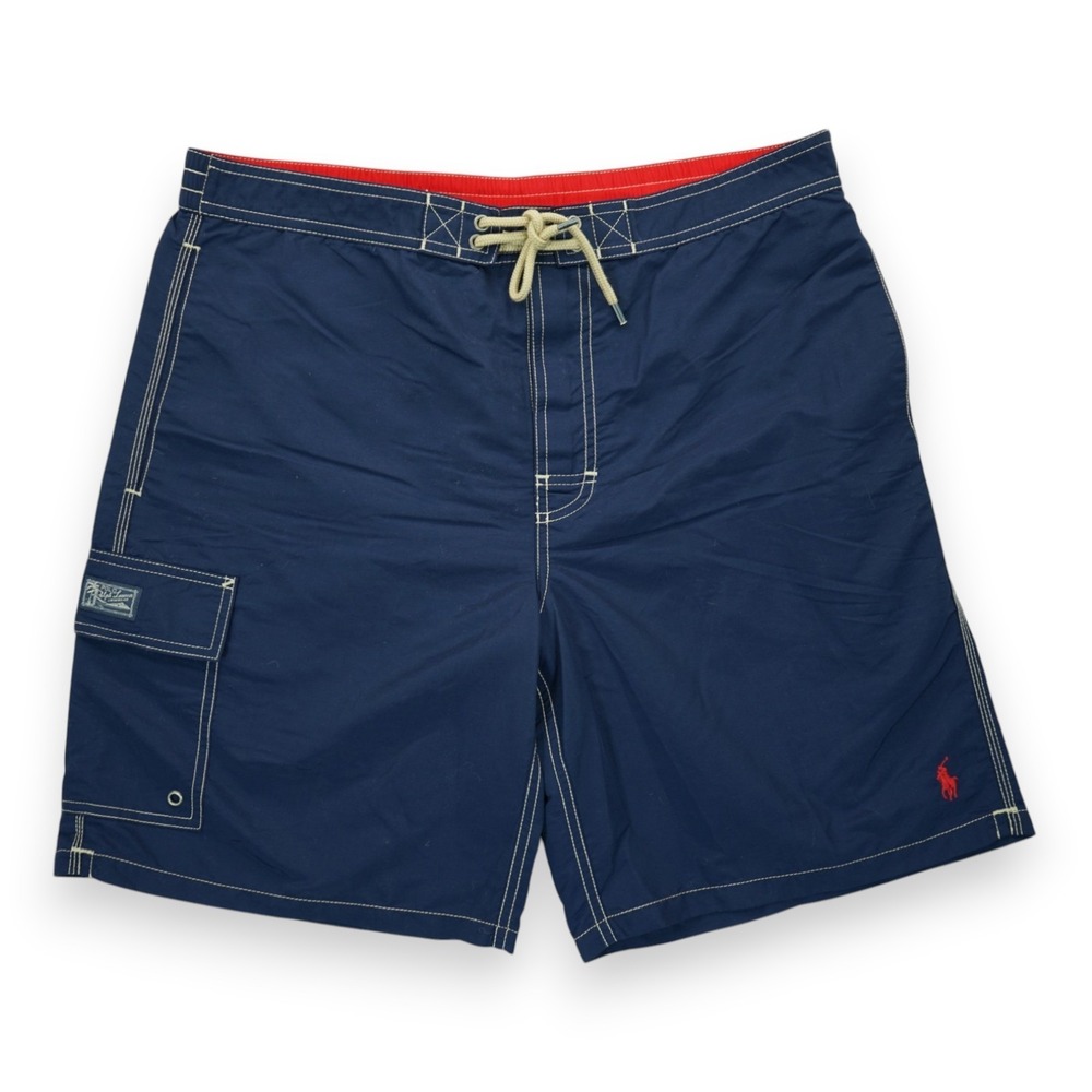 Polo Ralph Lauren Swim Trunks Men's Navy‎ Size Large ~ EUC